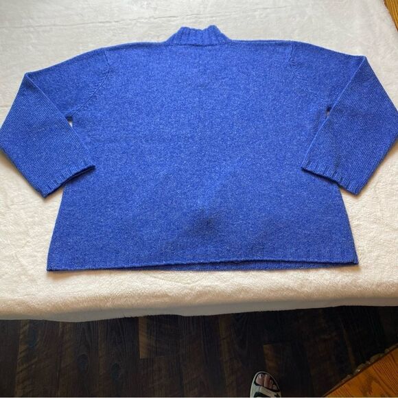 Field Gear Blue 100% Shetland Wool Sweater Size Large - Picture 2 of 10
